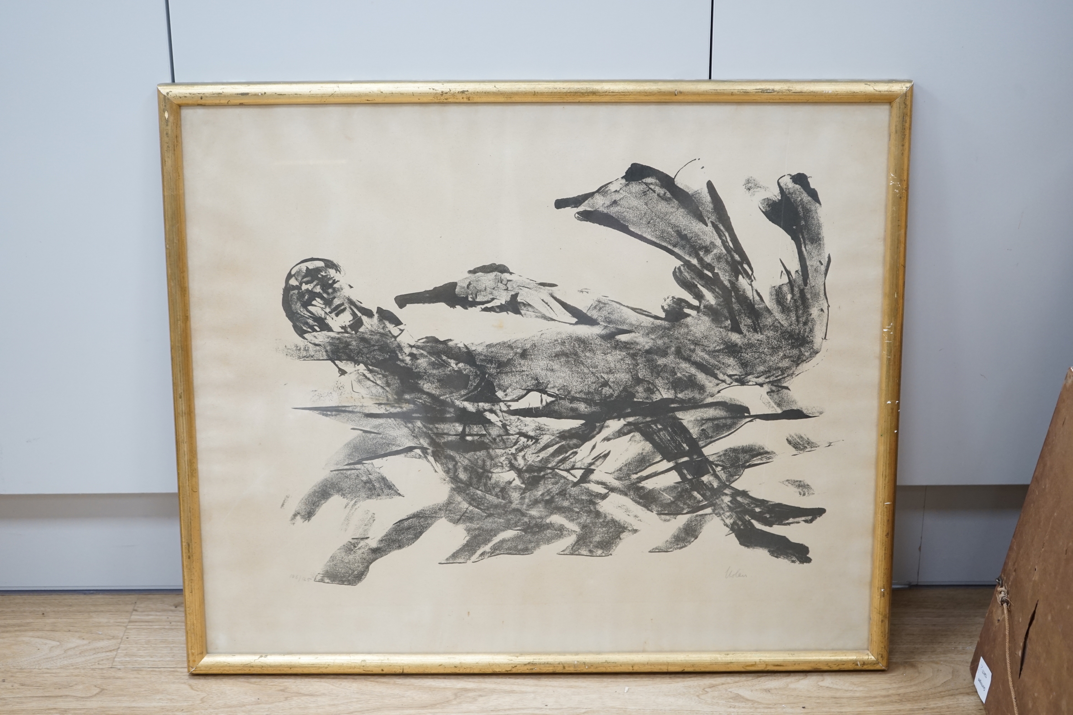 Sidney Nolan (Australian, 1917-1992) lithograph, ‘Leda and swan’, signed in pencil, limited edition 106/125, 54 x 65cm